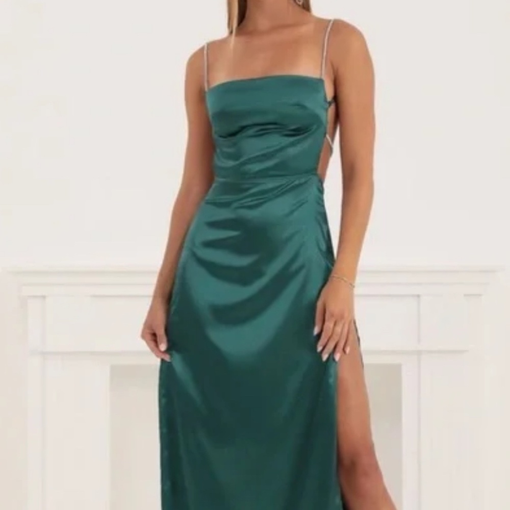 Lucy in the sky green dress sparkly straps